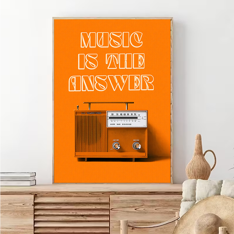 Tableau mural vintage sur toil - Audio Music Background Free avis et prix