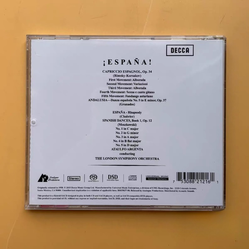 CD de musique Spanish Rhapsody - Audio Music Hip Hop avis et prix