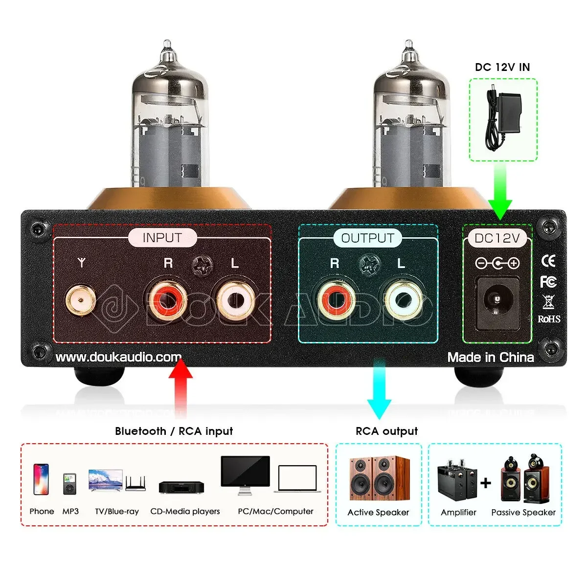 Douk-Mini préampli à tube sous - Audio Player With Youtube Music avis et prix